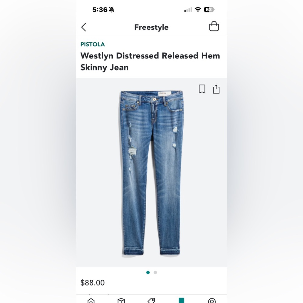 Pistola Distressed Skinny Jeans